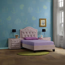 Reggie Nightstand, Pink Fabric Acme