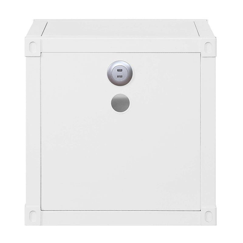 Cargo Nightstand w/USB, White Finish Acme