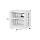 Cargo Nightstand w/USB, White Finish Acme