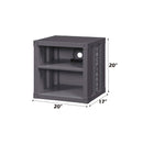 Cargo Nightstand w/USB, Gunmetal Finish Acme