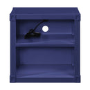Cargo Nightstand w/USB, Blue Finish Acme
