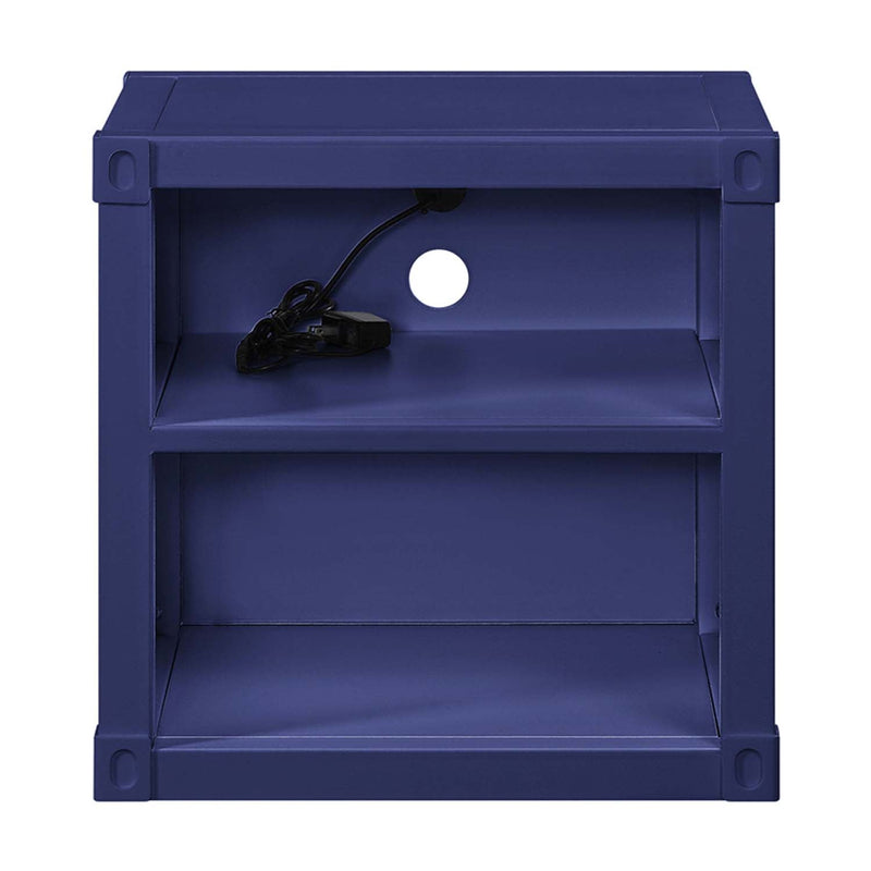 Cargo Nightstand w/USB, Blue Finish Acme