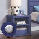 Cargo Nightstand w/USB, Blue Finish Acme