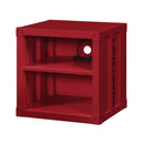 Cargo Nightstand w/USB, Red Finish Acme