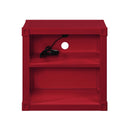Cargo Nightstand w/USB, Red Finish Acme