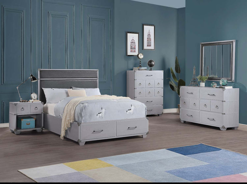 Orchest Nightstand, Gray Finish Acme