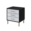 Myles Nightstand, Black, Silver & Gold Finish Acme