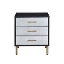 Myles Nightstand, Black, Silver & Gold Finish Acme
