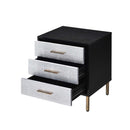 Myles Nightstand, Black, Silver & Gold Finish Acme