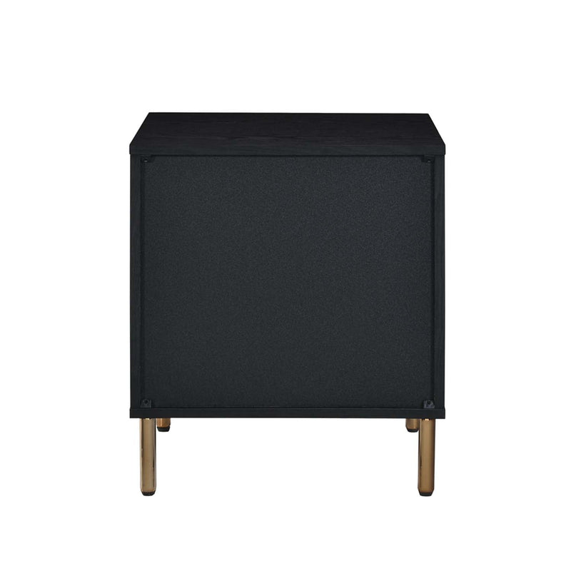 Myles Nightstand, Black, Silver & Gold Finish Acme
