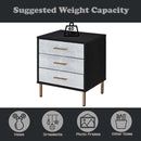 Myles Nightstand, Black, Silver & Gold Finish Acme