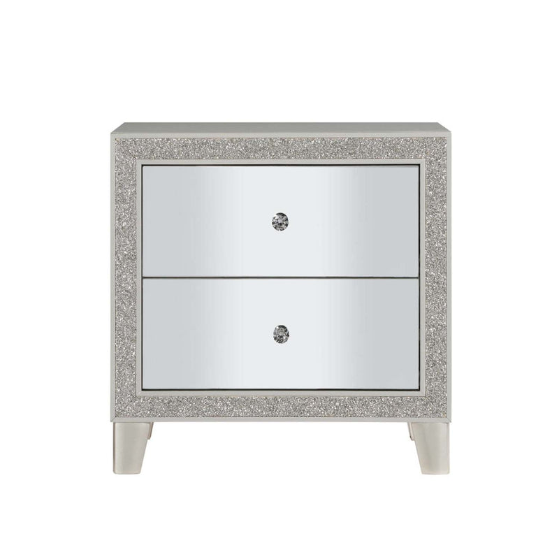 Sliverfluff Nightstand, Mirrored & Champagne Finish Acme