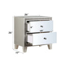 Sliverfluff Nightstand, Mirrored & Champagne Finish Acme