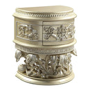 Vatican Nightstand, Champagne Silver Finish Acme