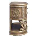 Constantine Nightstand, Brown & Gold Finish Acme
