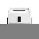 Metis Nightstand w/USB & Electric Lock, Vintage White Top Grain Leather Acme