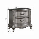 Ariadne Nightstand, Antique Platinum Finish Acme