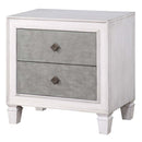 Katia Nightstand, Rustic Gray & Weathered White Finish Acme