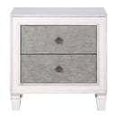Katia Nightstand, Rustic Gray & Weathered White Finish Acme