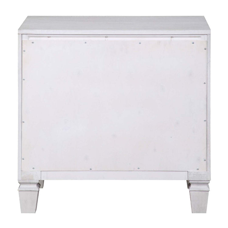 Katia Nightstand, Rustic Gray & Weathered White Finish Acme