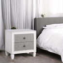 Katia Nightstand, Rustic Gray & Weathered White Finish Acme