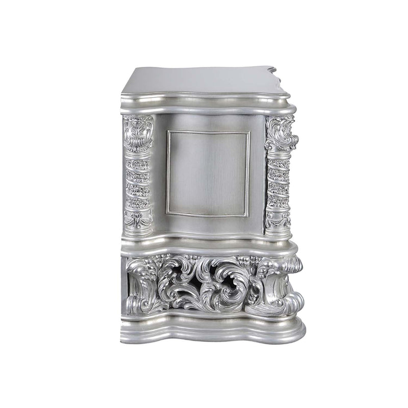 Valkyrie Nightstand, Antique Platinum Finish Acme