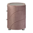 Salonia Nightstand, Pink Velvet Acme