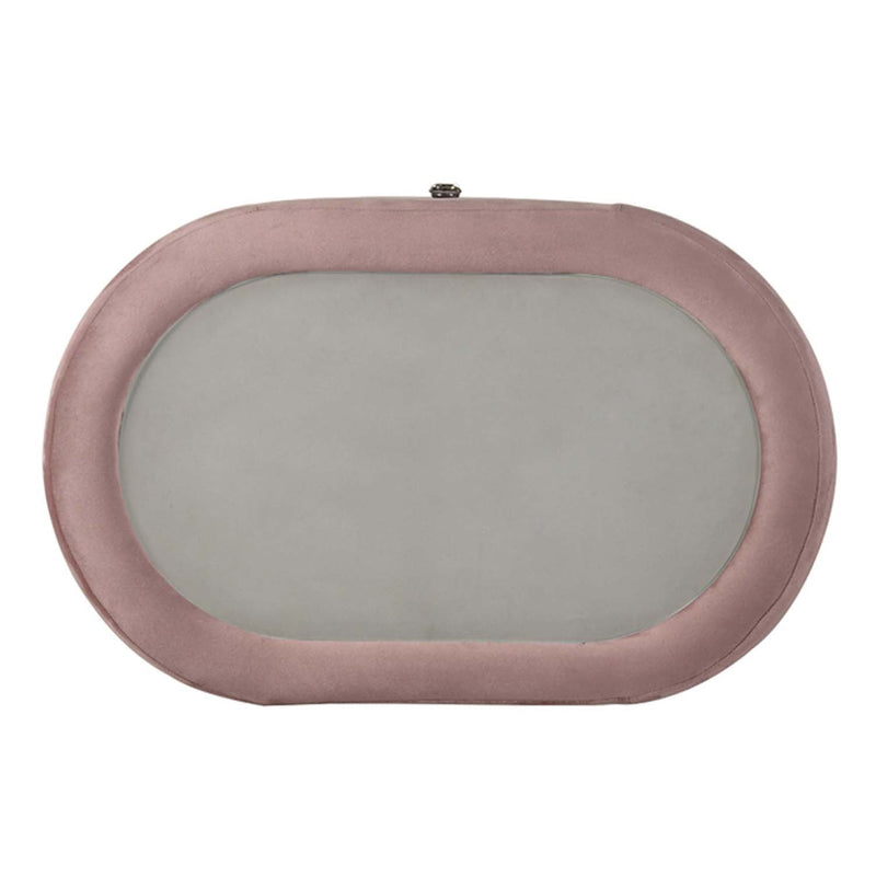 Salonia Nightstand, Pink Velvet Acme