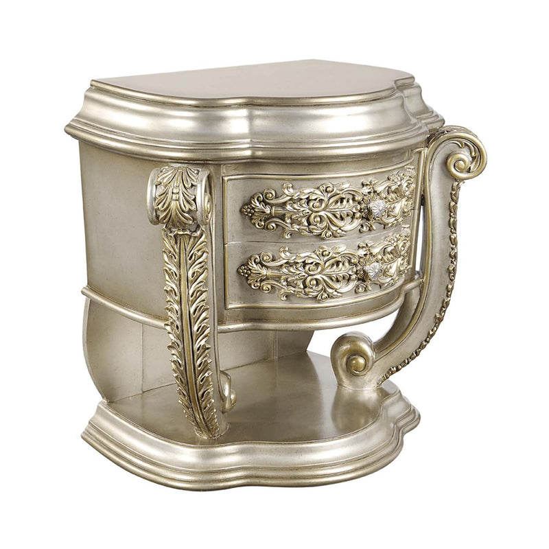 Danae Nightstand, Champagne & Gold Finish Acme