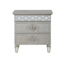 Varian Nightstand, Silver & Mirrored Finish Acme