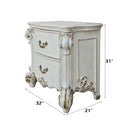Vendome Nightstand, Antique Pearl Finish Acme