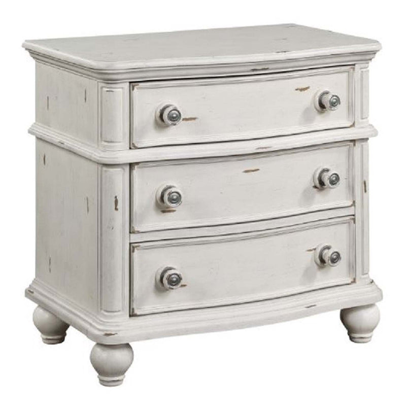 Jaqueline Nightstand, Antique White Finish Acme