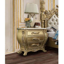 Cabriole Nightstand, Gold Finish Acme