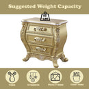Cabriole Nightstand, Gold Finish Acme