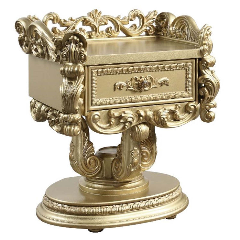 Bernadette Nightstand, Gold Finish Acme
