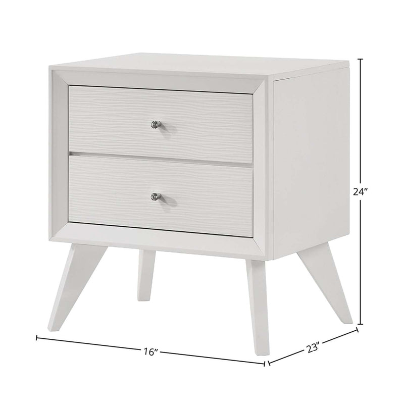 Cerys Nightstand, White Finish Acme