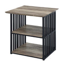 Zudora Nightstand, Antique Oak & Black Finish Acme