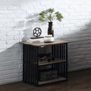 Zudora Nightstand, Antique Oak & Black Finish Acme