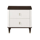 Carena Nightstand w/USB, White & Brown Finish Acme