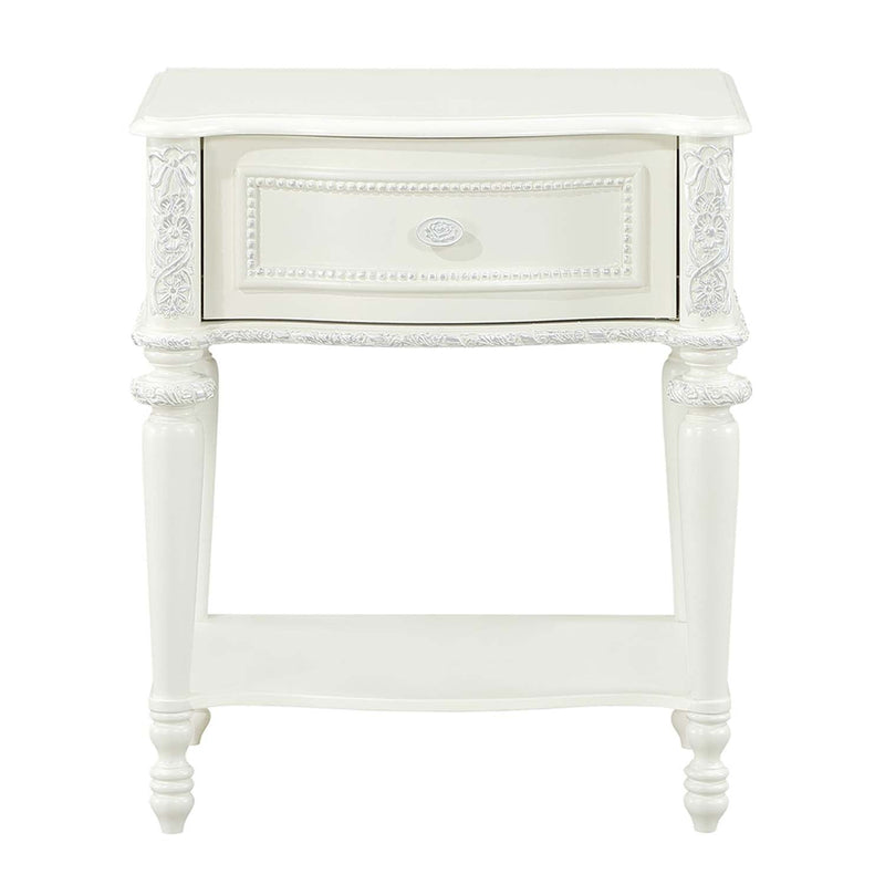 Dorothy Nightstand w/1 Drawer, Ivory Finish Acme
