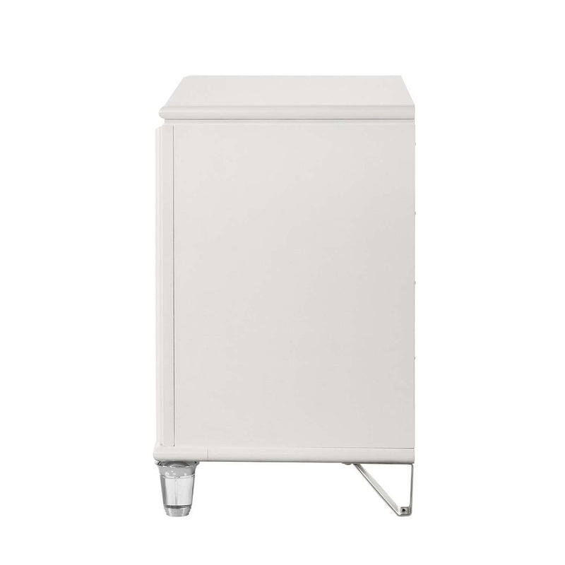 Tarian Nightstand, Pearl White Finish Acme