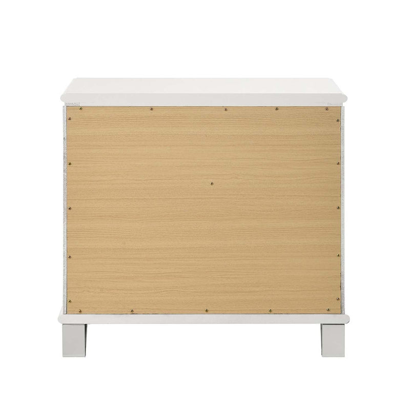 Tarian Nightstand, Pearl White Finish Acme