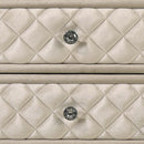 Lucienne Nightstand, Beige Velvet Acme