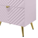 Gaines Nightstand, Pink High Gloss Finish Acme
