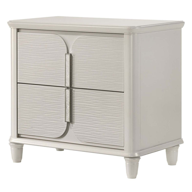 Laveda Nightstand, Pearl White Finish Acme