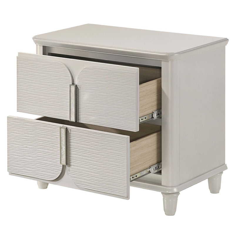 Laveda Nightstand, Pearl White Finish Acme