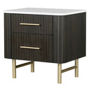 Clayten Nightstand, Marble Top & Espreeso Finish Acme
