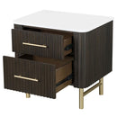 Clayten Nightstand, Marble Top & Espreeso Finish Acme