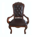 Dresden Executive Office Chair, Faux Leather & Cherry Oak Finish Acme