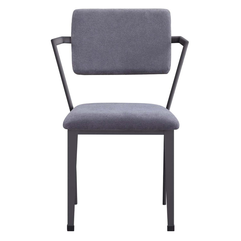 Cargo Office Chair, Gray Fabric & Gunmetal Finish Acme